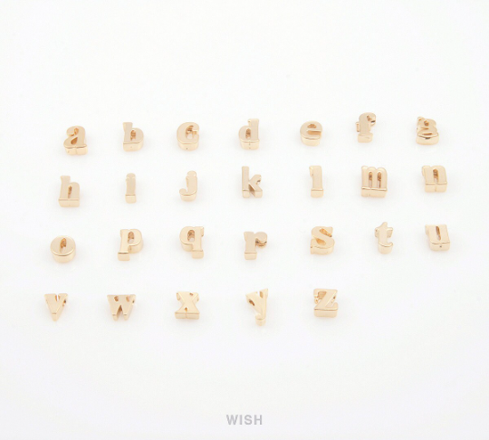 Lower Case Letter "e" in Matte Gold, Small Letter "e" / MMG-002-B (e)