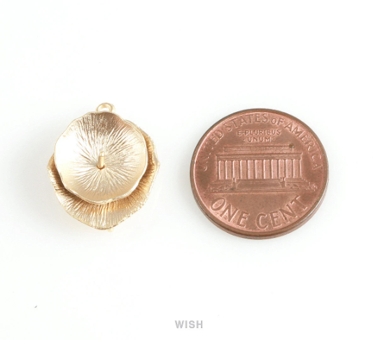 Lotus Stud Earrings in Matte Rhodium, Lotus Stud Earrings / MMRH-412-E
