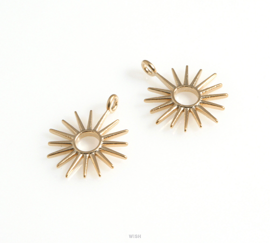 Sun Pendants in Matte Gold, The Sun Charm / MMG-624-P
