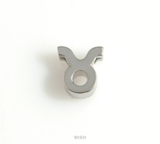 Taurus Zodiac Sign Charms in Matte Gold, Zodiac Beads /MMG-599-B