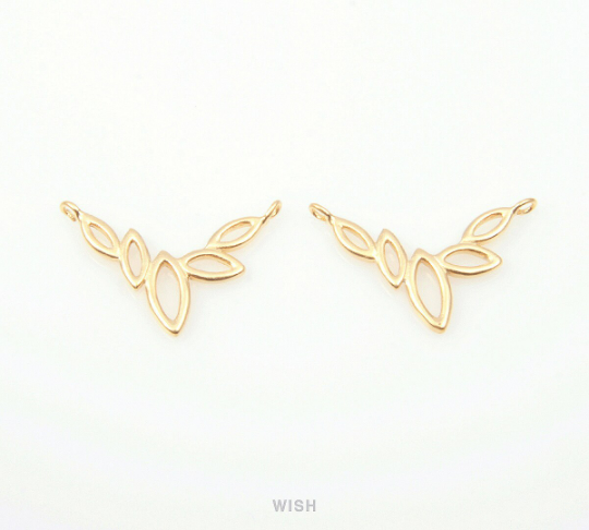 5 Marquise Shape Pendants in Matte Rhodium, Marquise Charms / MMRH-132-P (Small)