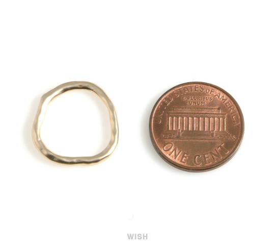 Hammered Circle Pendants in Matte Rhodium, Hammered Circle Charm / MMRH-572-P