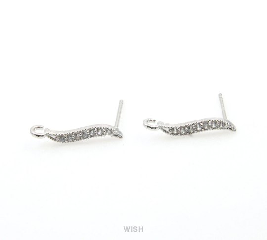 7 Cubic Zirconia Stud Earrings in Gold, Cubic Zirconia Studs / CG-064-E