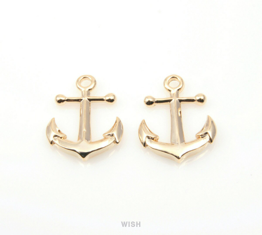 Anchor Pendants in Rhodium, Anchor Charms /MRH-145-P