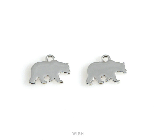 Bear Pendant in Rose Gold, Rose Gold Bear Charm /MRG-546-P