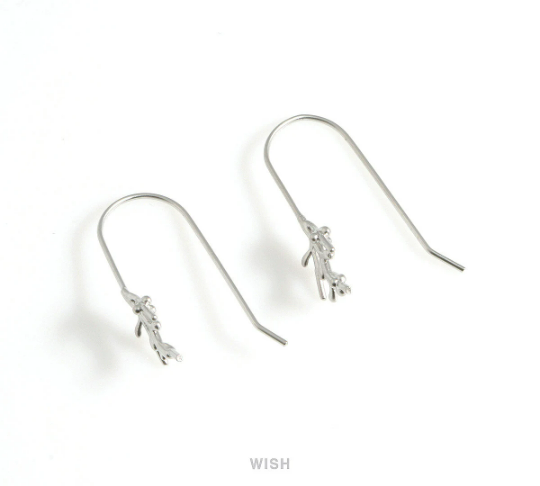 Pine Tree Hook Earrings in Matte Gold, Pine Tree Ear hooks /MMG-571-E