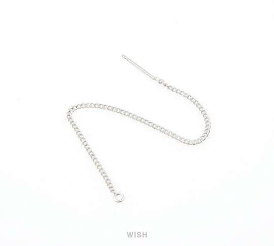 Threader Earrings in Gold, Chain Earrings / FG-015-E (4pcs)