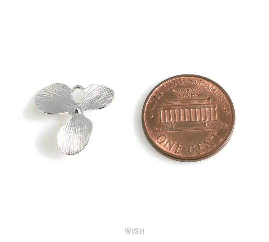 Orchid Flower Petal Connectors in Matte Rose Gold, Floral Charms / MMRG-035-C