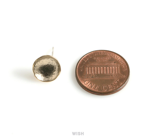 Concave Stud Earrings in Matt Rhodium, Concave Ear Studs / MMRH-486-E