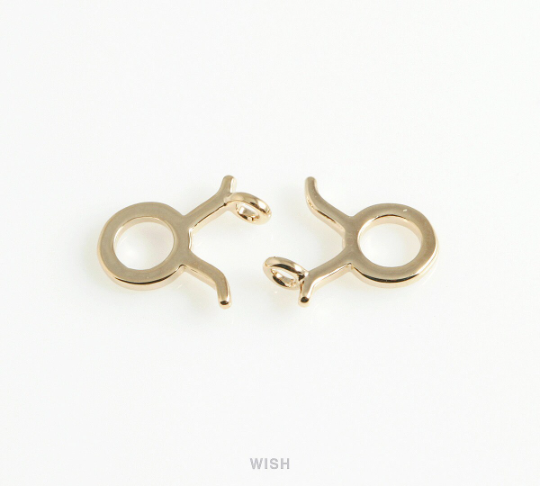 Taurus Zodiac Sign Pendants in Rose Gold, Zodiac Charm / MRG-453-TA