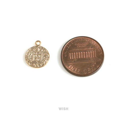 Coin Pendants in Matte Rhodium, Coin Charms / MMRH-696-P