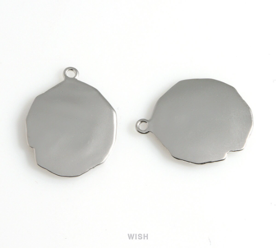 Wax Seal letter Pendants in Matte Gold, Letter sealing wax Charm / MMG-526-P