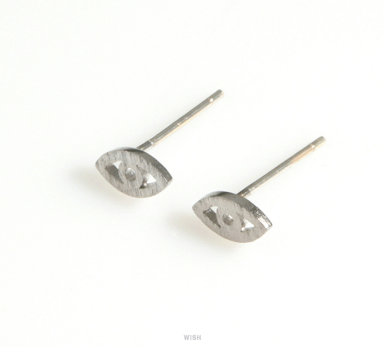 Evil Eye Stud Earrings in Matte Gold, Evil Eye Earrings / MMG-623-E