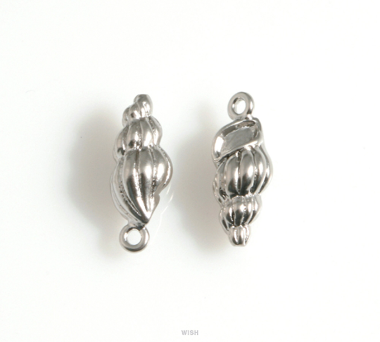 Seashell Pendant in Matte Gold, Seashell Charm / MMG-625-P