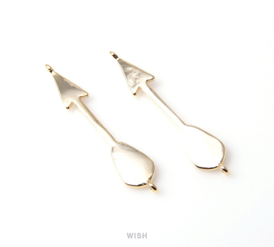 Arrows Connectors in Rhodium, Arrows Charm / MRH-147-C