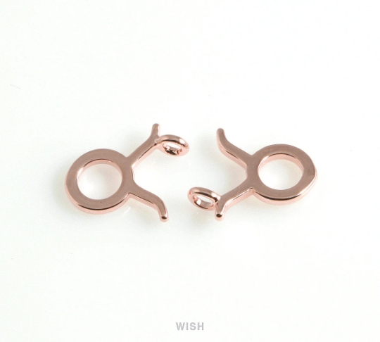 Taurus Zodiac Sign Pendants in Gold, Zodiac Charm / MG-453-TA