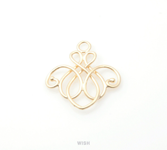Chandelier Theme Pendants in Matte Rhodium, Chandelier Charms / MMRH-176-P