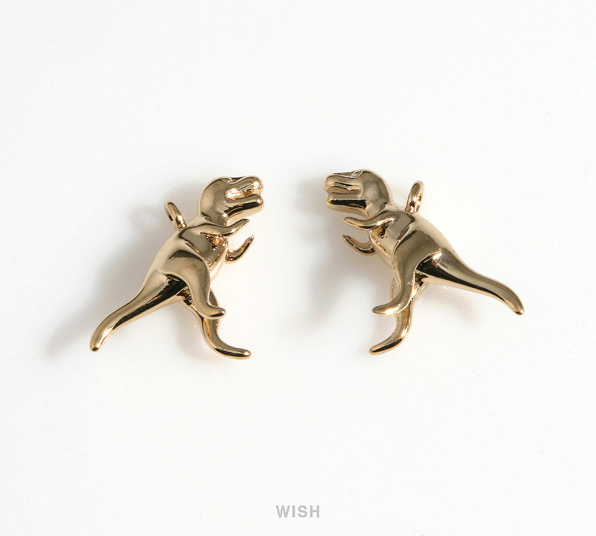 Dinosaur Charms in Gold, T-Rex Pendants / MG-561-P2