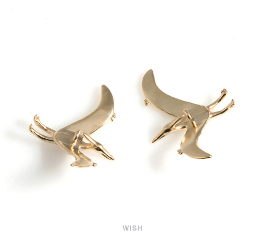 Dinosaur Charms in Matte Gold, Pteranodon Pendants / MMG-562-P