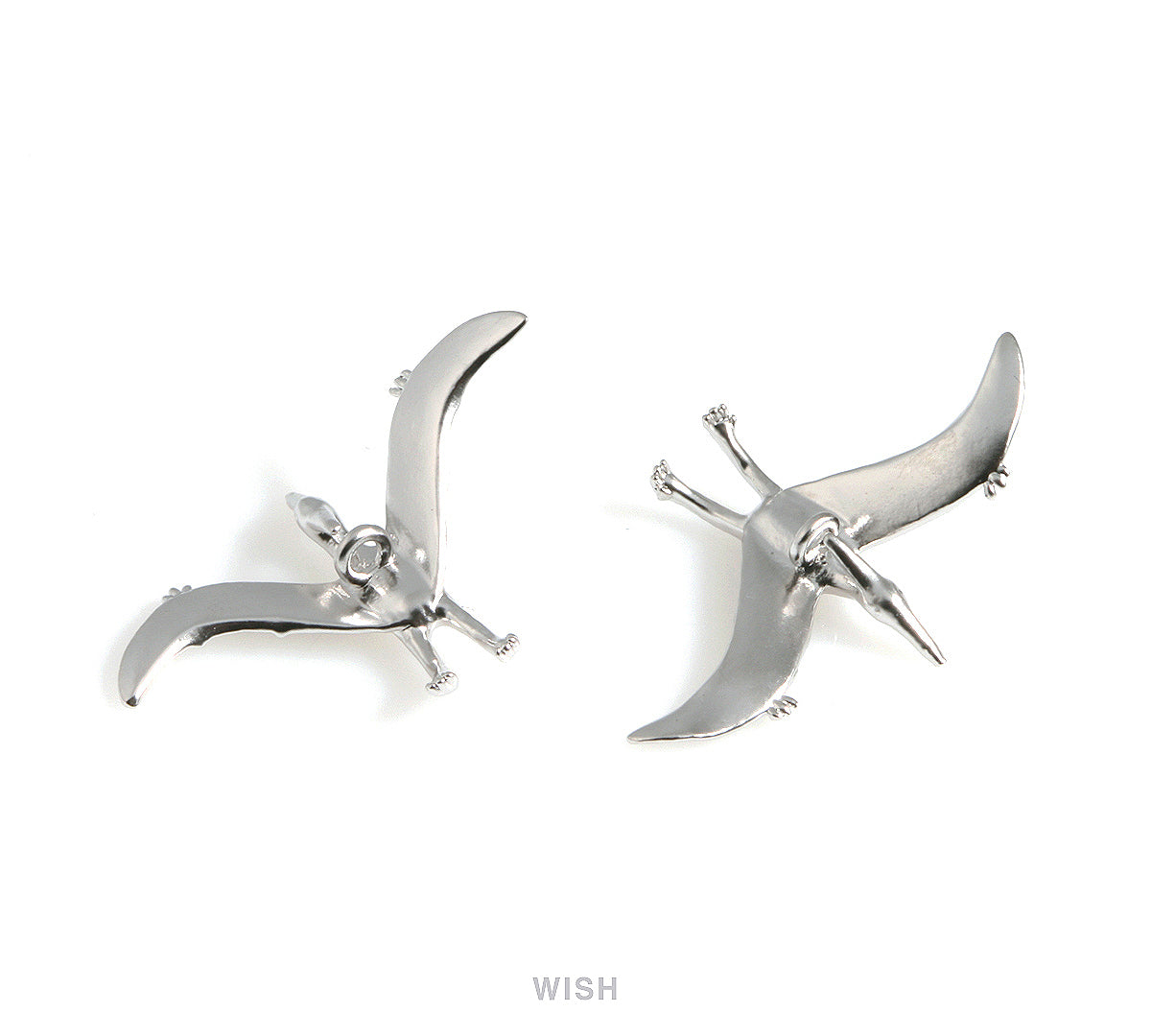 Dinosaur Charms in Matte Gold, Pteranodon Pendants / MMRH-562-P