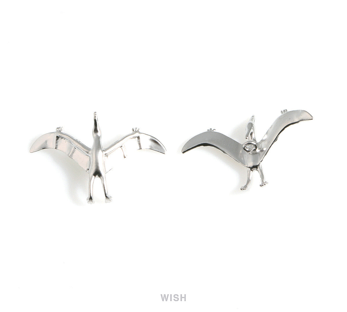 Dinosaur Charms in Matte Gold, Pteranodon Pendants / MMRH-562-P