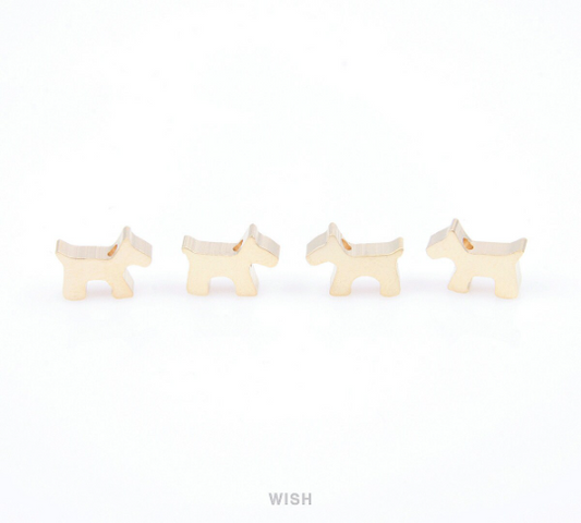 Puppy Beads Pendants in Matte Gold, Dog Beads / Matte Gold / MMG-067-B