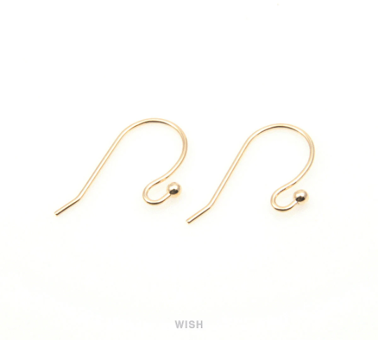 Ball Hook Earrings in Gold, Ball Hook Earrings / FG-012-E (10pcs)