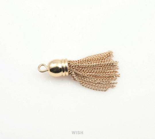 Gold Chain Tassels, 18mm Chain Tassel Charm / MG-181-T
