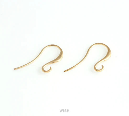 Earrings in Matte Gold, Hook Earrings / FMG-001-E (10pcs)