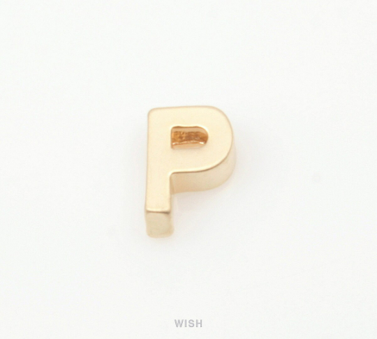 Upper Case Letter "P" in Matte Gold, Capital Letter "P"/MMG-001-B (P)