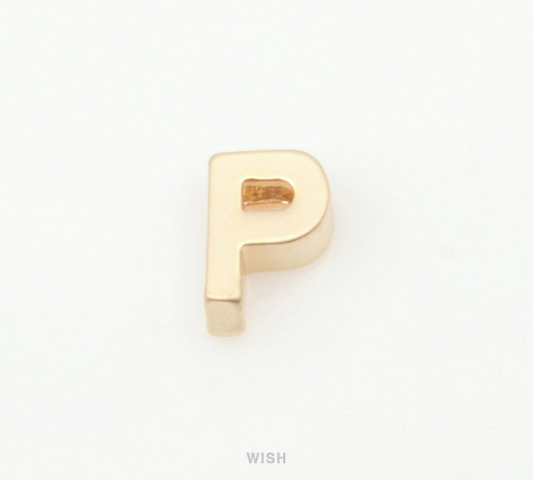 Upper Case Letter "P" in Matte Gold, Capital Letter "P"/MMG-001-B (P)