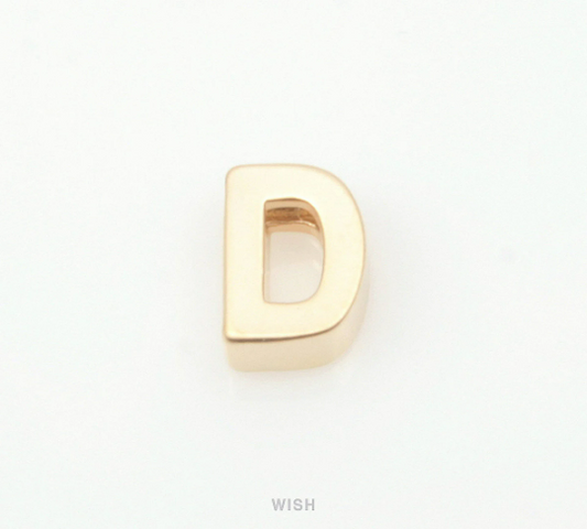 Upper Case Letter "D" in Matte Gold, Capital Letter "D" / MMG-001-B (D)