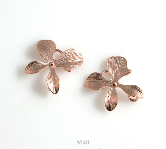 Orchid Petal Pendant in Matte Rose Gold, Middle Orchid Petal / MMRG-070-P