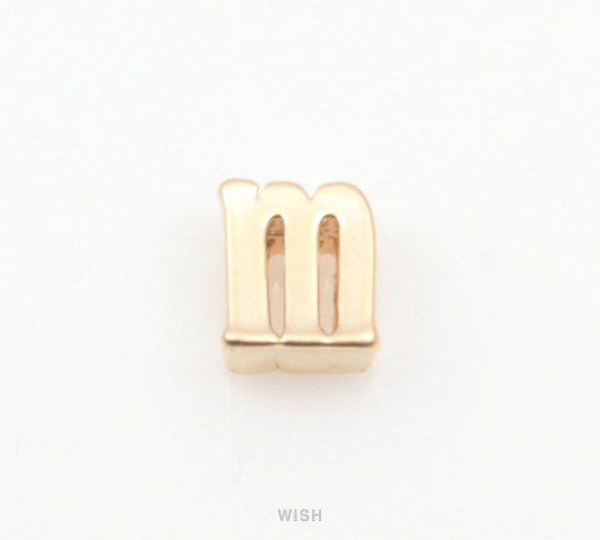 Lower Case Letter "m" in Matte Gold, Small Letter "m" / MMG-002-B (m)