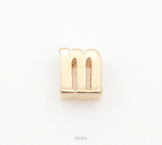 Lower Case Letter "m" in Matte Gold, Small Letter "m" / MMG-002-B (m)