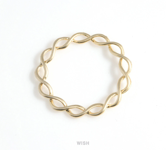 Infinity Circle Pendants in Matte Gold, Infinity Circle Charm / MMG-510-P