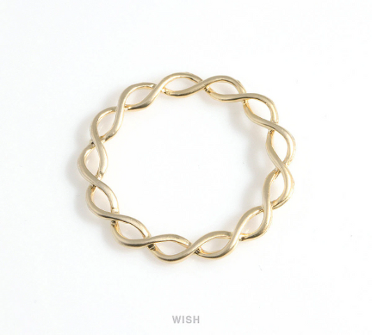 Infinity Circle Pendants in Matte Gold, Infinity Circle Charm / MMG-510-P