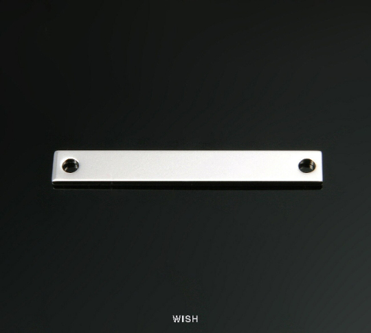 Blank Bar Pendant in Matte Rhodium, Bar Charm /  MMRH-298-P