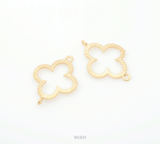 Clover Connectors in Matte Gold, Clover Charms / MMG-121-C