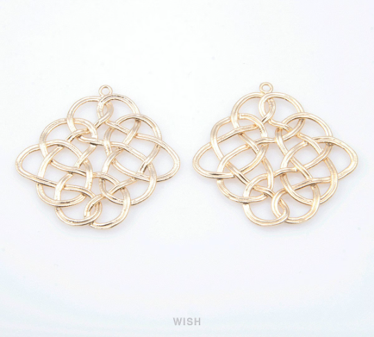 Celtic Line Pendants in Matte Gold, Celtic Charm / MMG-153-P