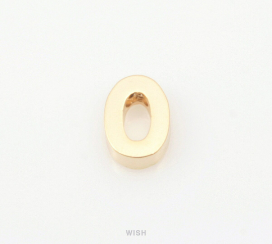 Upper Case Letter "O" in Matte Gold, Capital Letter "O" /MMG-001-B (O)