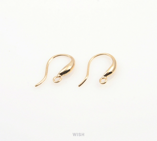 French Hook Earrings in Gold, French Hook Earrings / FG-014-E (4pcs)