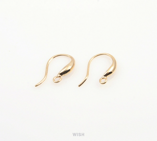 French Hook Earrings in Gold, French Hook Earrings / FG-014-E (4pcs)