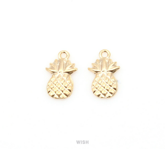 Pineapple Pendant in Matte Gold, Pineapple Charm / MMG-234-P
