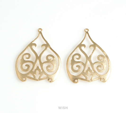 Geometry Drop Charms in Matte Gold, Geometry Drop Pendants / MMG-655-P