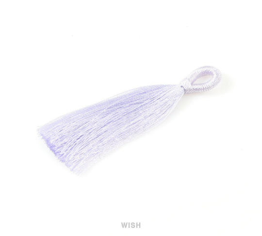 Lavender Cotton Thread Tassel, Lavender Silk Tassel Earrings /TLDG-008-T