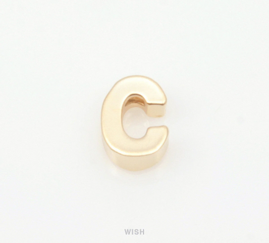 Upper Case Letter "C" in Matte Gold, Capital Letter "C" / MMG-001-B (C)