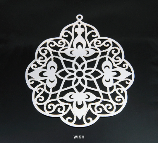 Gothic Theme Pendants in Rhodium, Gothic Charm / MRH-150-P