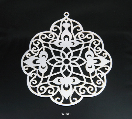 Gothic Theme Pendants in Rhodium, Gothic Charm / MRH-150-P