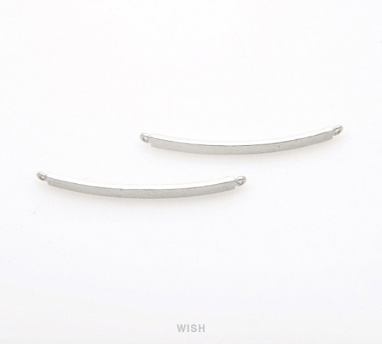 Curved Bar Pendant in Matte Gold, Curved Bar Charm / MMG-263-P